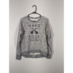Hard Rock Cafe Sweatshirt Women Size M Grey Myrtle Beach Graphic Pullover